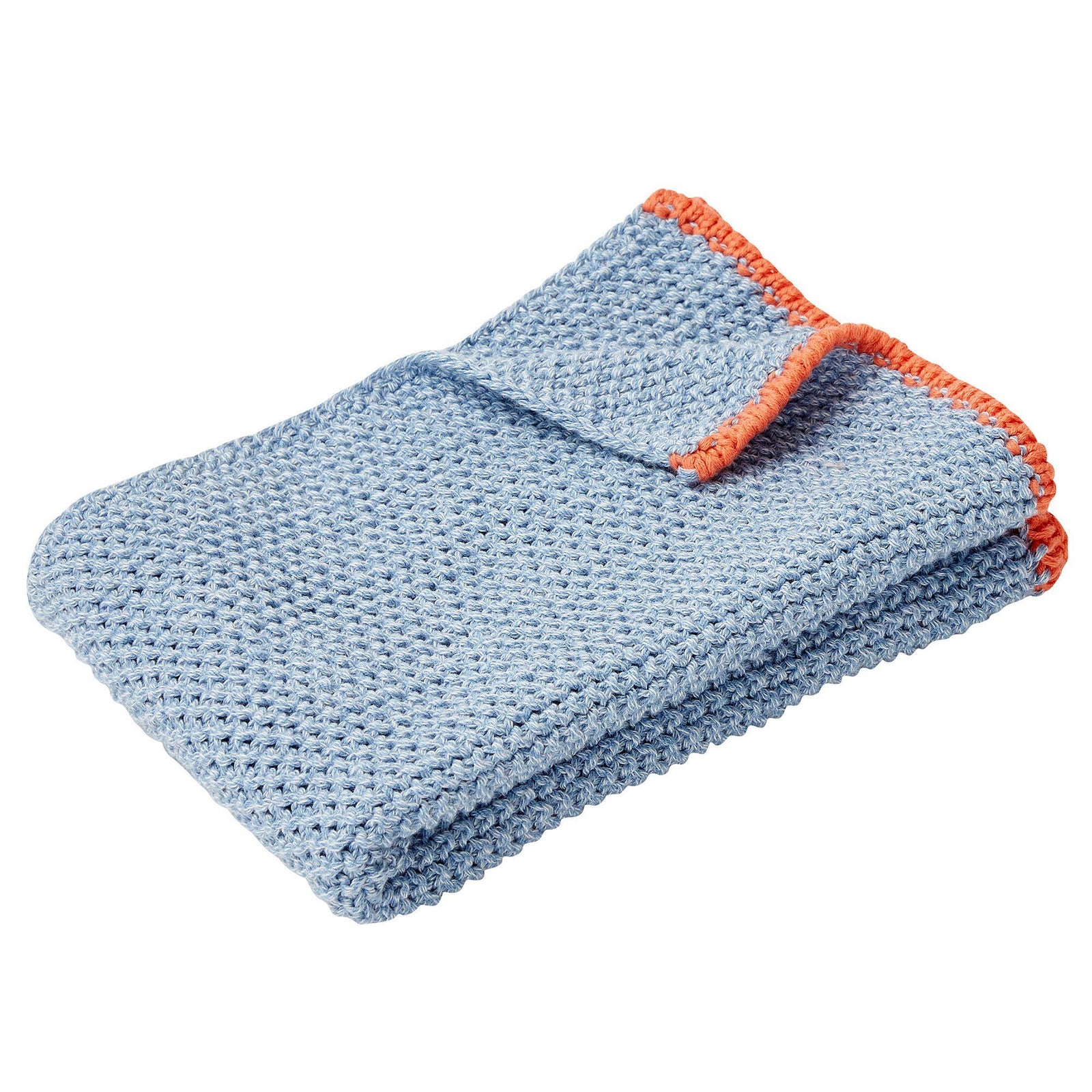 Hübsch Hübsch Herb viskestykke 60 x 40 cm, blå/orange ❤ close-up (Køkkenhåndklæde)