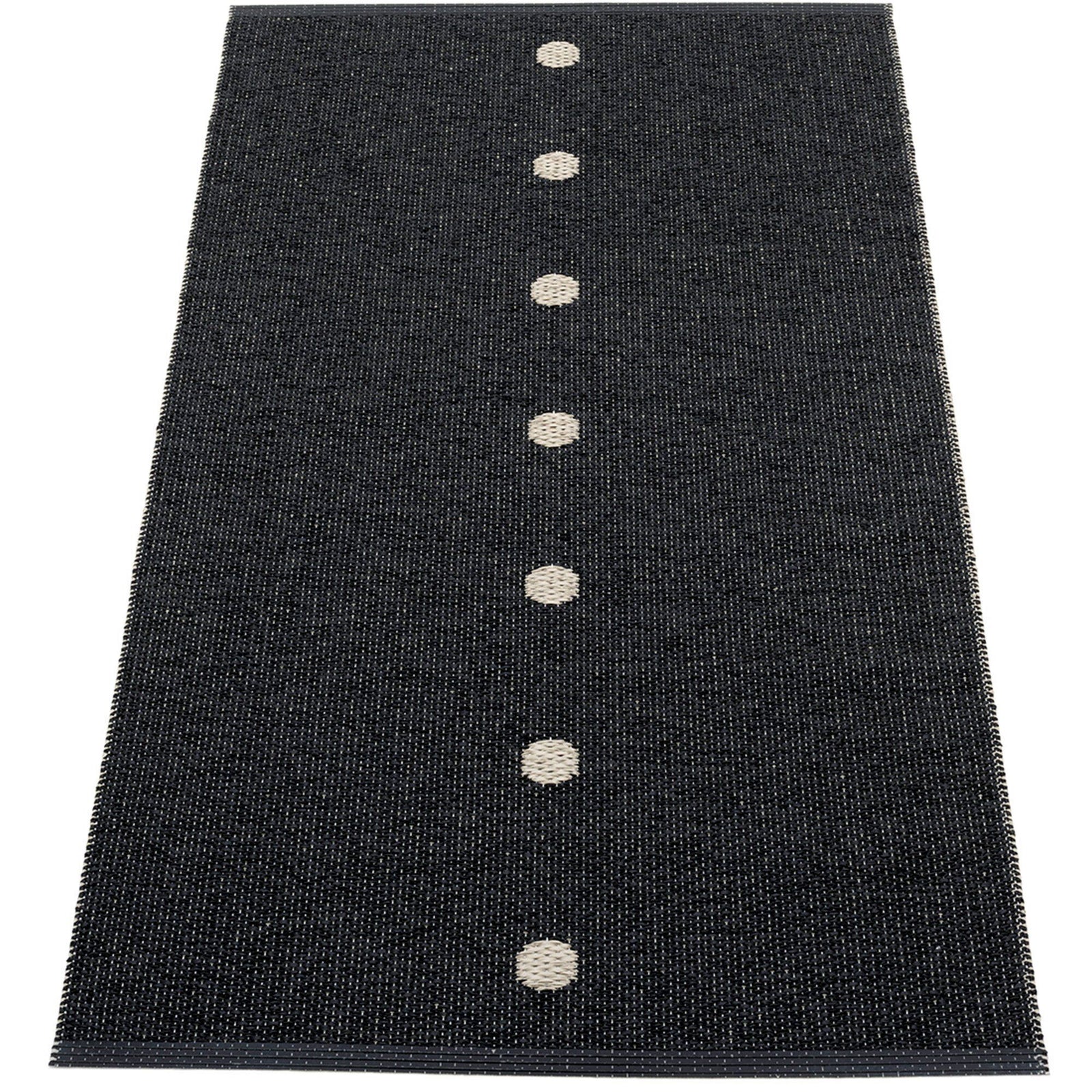 Pappelina Pappelina Gulvtæppe Peg, 70 x 140 cm., black/linen – frontbillede (Tæpper)