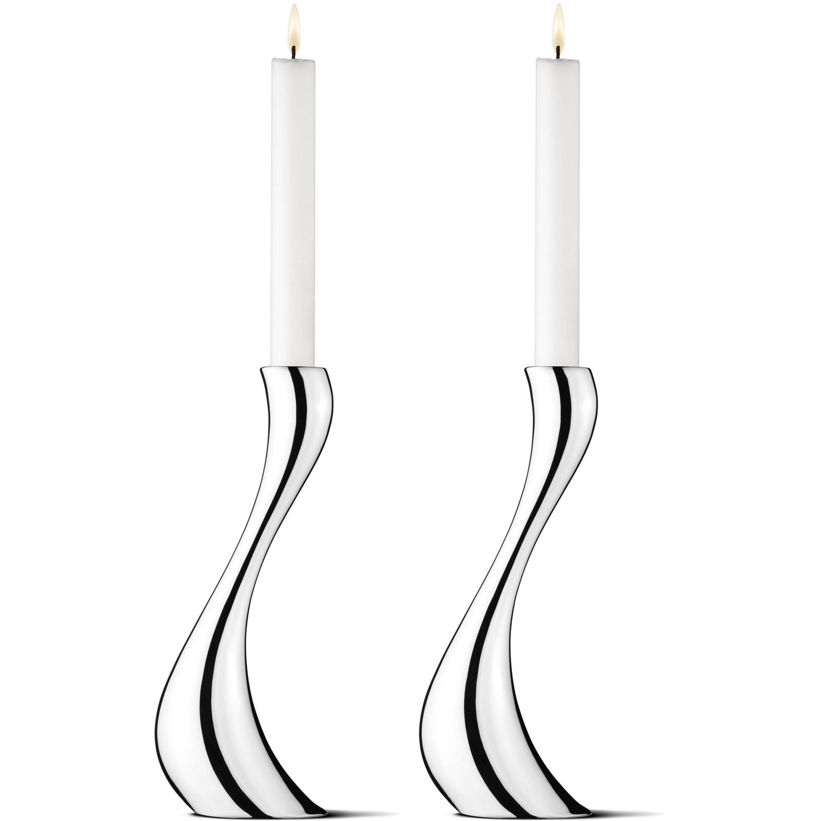 Georg jensen Georg jensen Cobra Lysestage, Stor, 2 stk. – billede i brug (Lysestage)