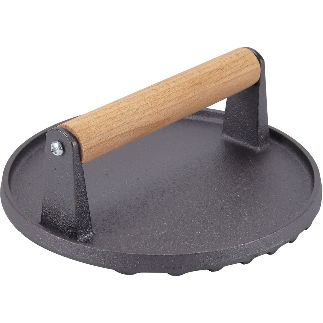 Essentials Essentials Støbejerns grillpresser 17,5 cm – frontbillede (Burgerpresser)