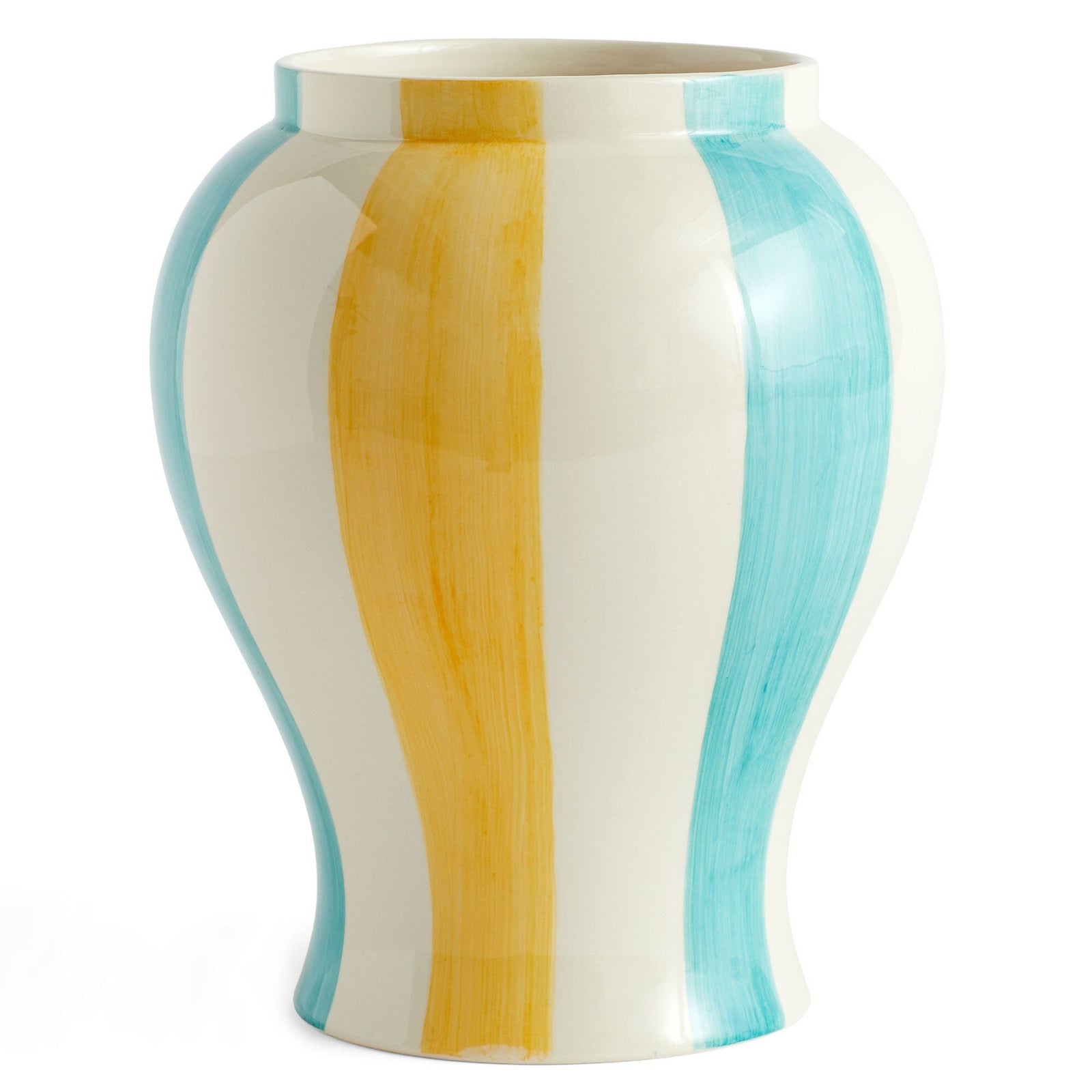 Hay Hay Sobremesa Stripe vase, large, grøn/gul – detaljebillede (Vase)