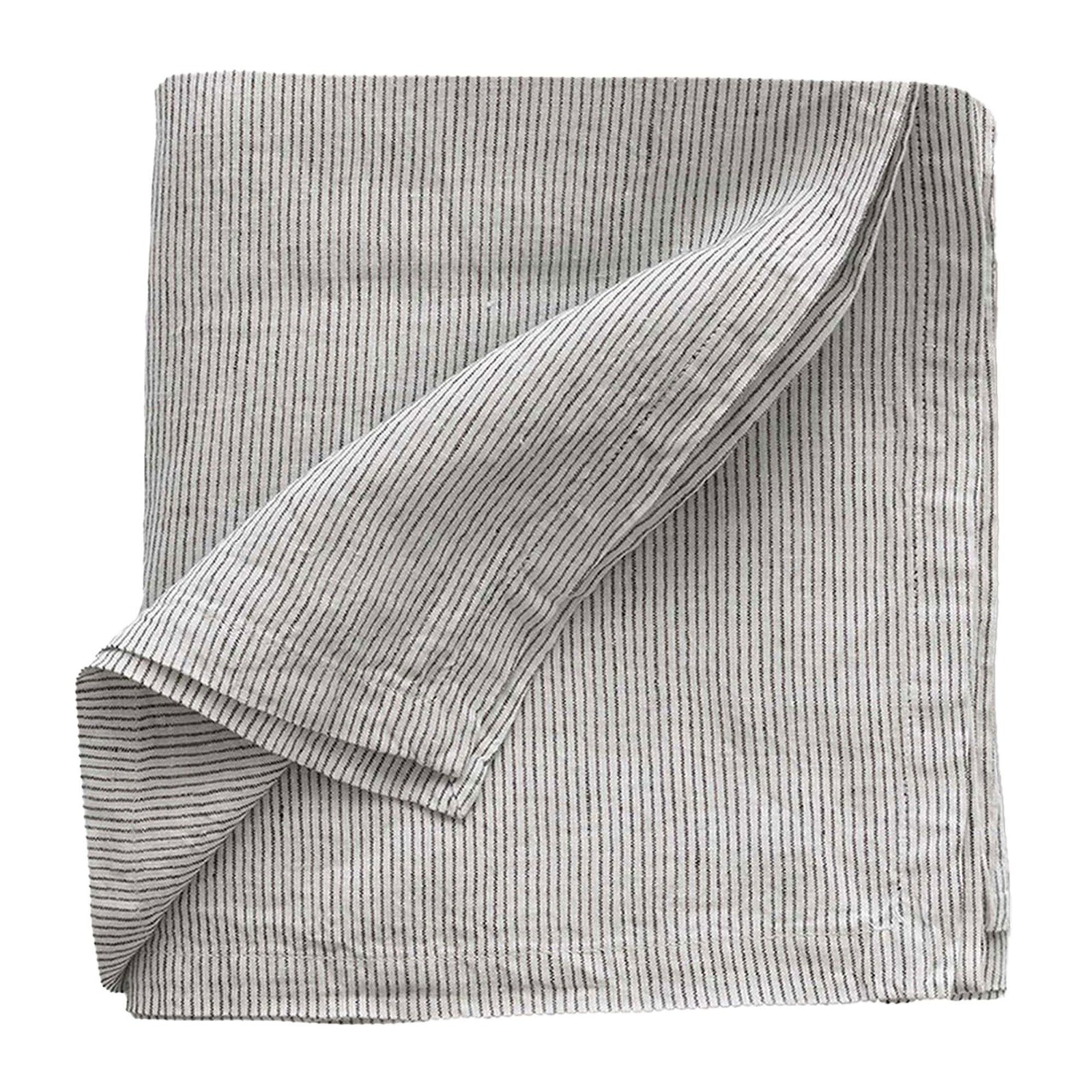 Tell me more Tell me more Dug i hør 145 x 145 cm, pinstripe – produktfoto (Dug)