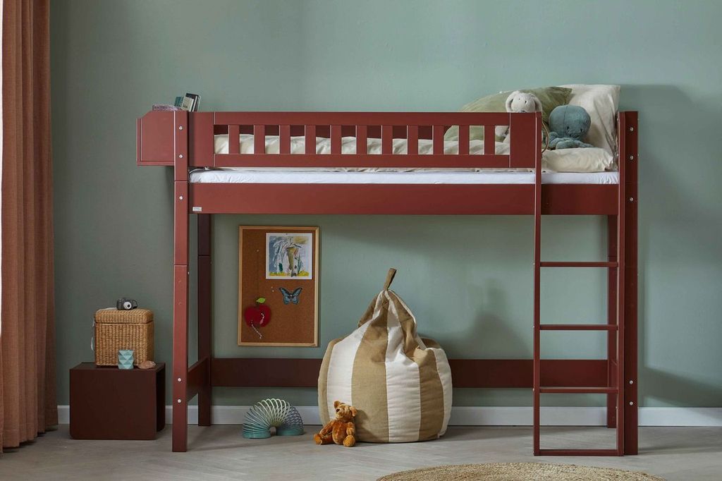 Manis-H  Ask Højseng med tremme sengehest 200 cm  -  90x200