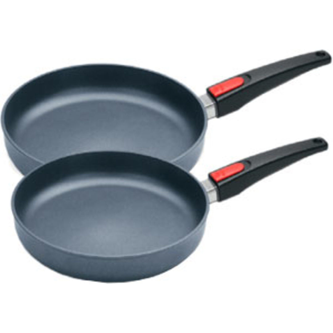 Woll Woll Diamond Lite stegepandesæt 28 cm. & 24 cm. – billede i brug (Stegepander)