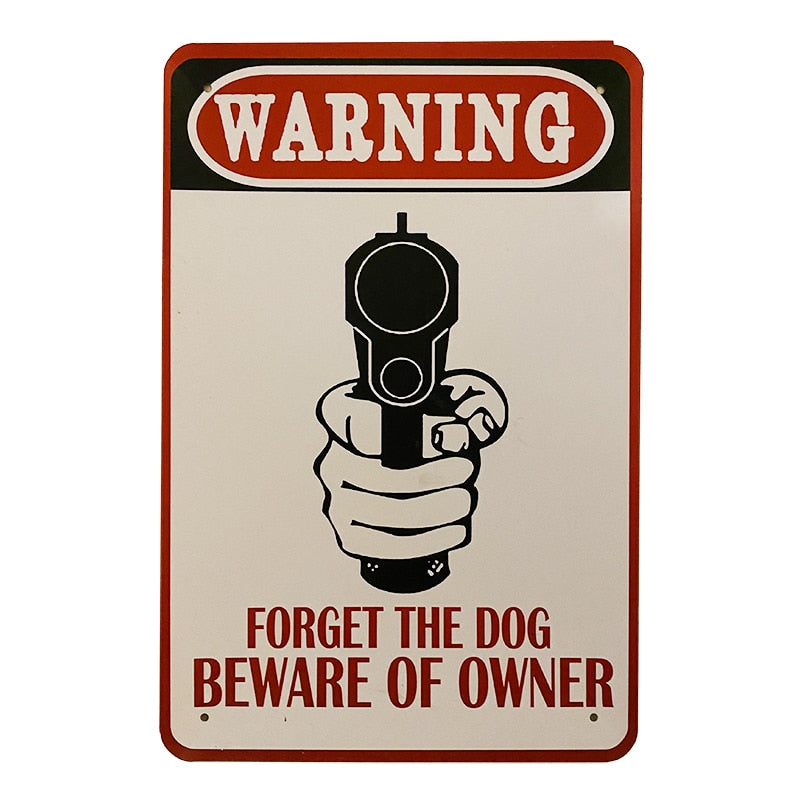 Produktbillede af Køb Metalskilt Warning på tilbud