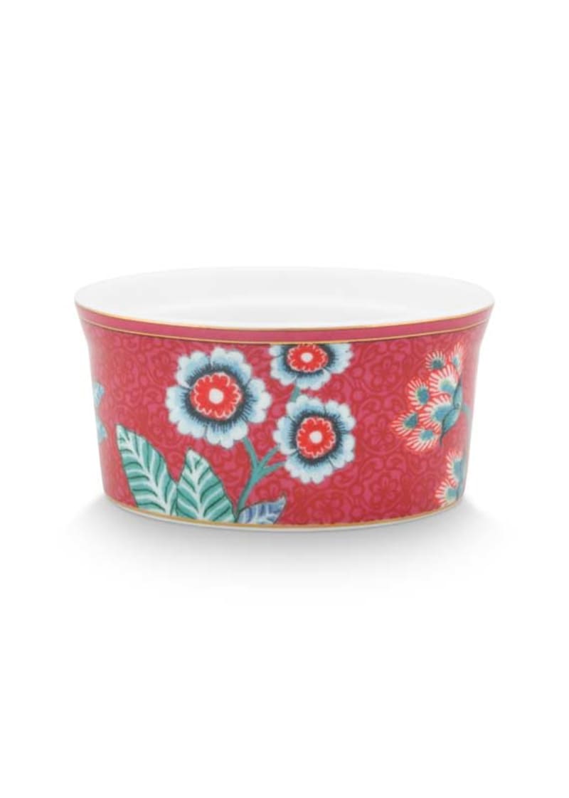 Produktbillede af Ramequin Round Flower Festival Dark Pink 8.7x4.3cm på tilbud i høj kvalitet