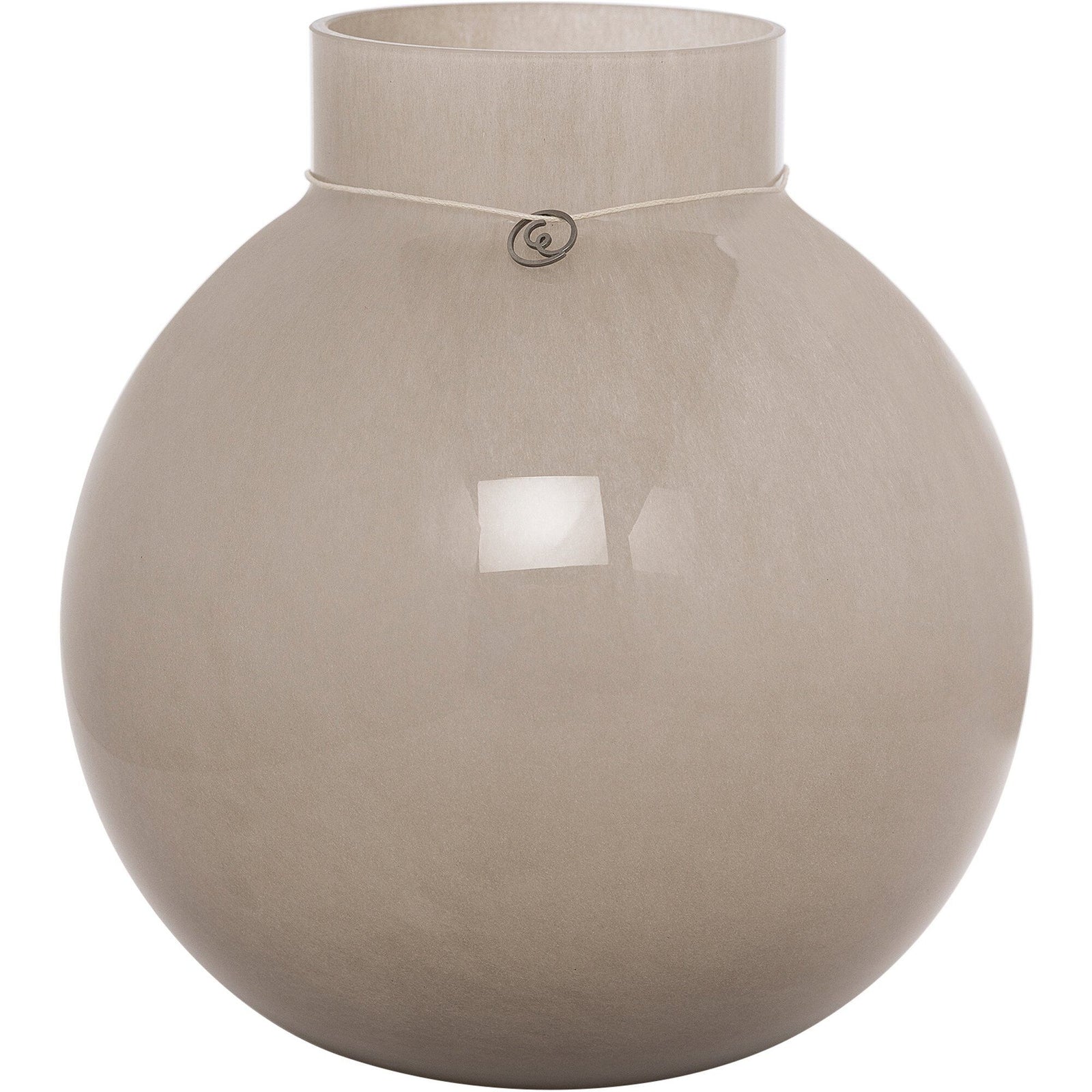 Ernst Ernst Glasvase rund 22cm Ø21, beige – billede i brug (Vase)