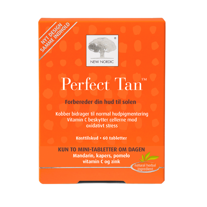 Produktbillede af New Nordic Skin Care Perfect Tan 60 tabl. på tilbud