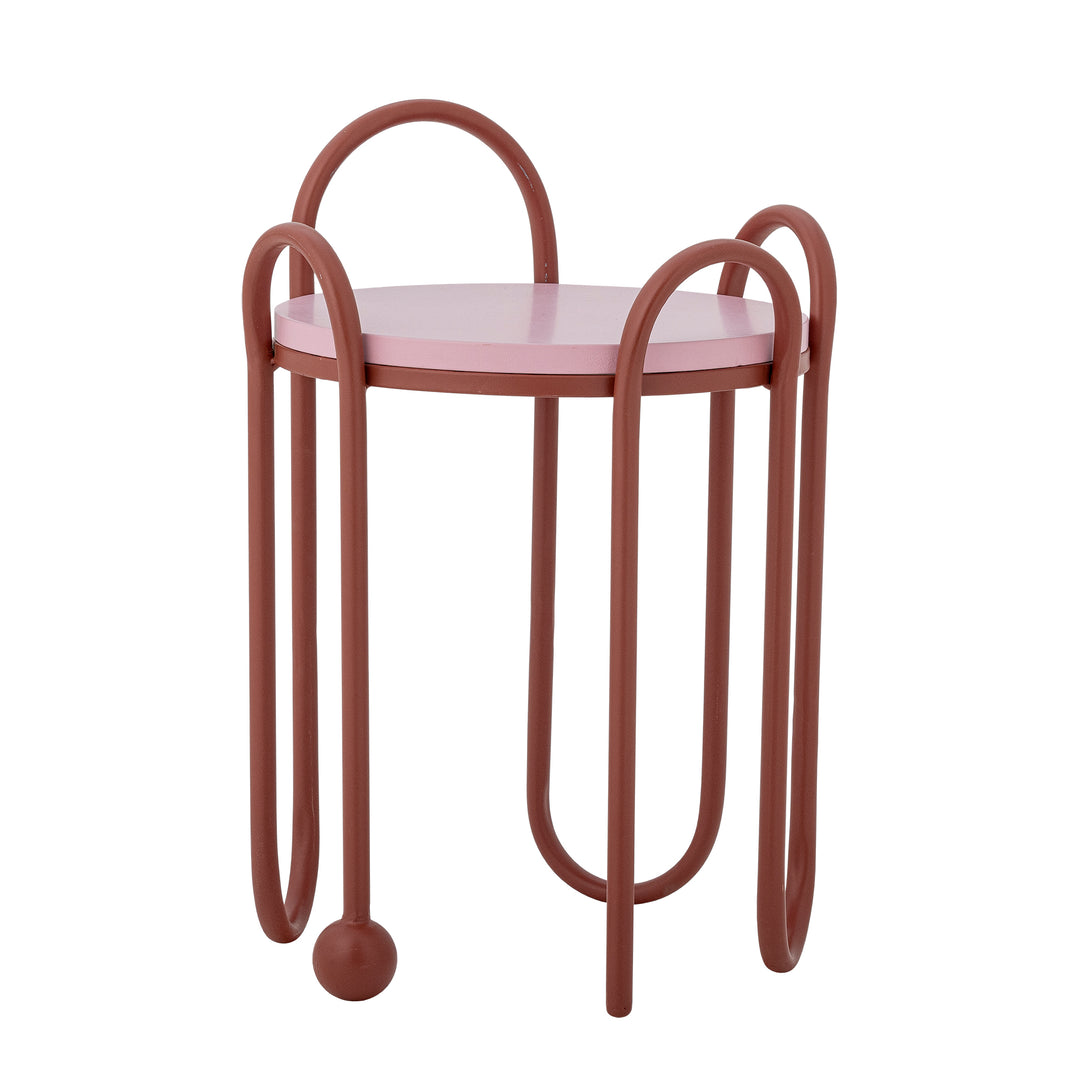 BLOOMINGVILLE Whimsica sidebord rund rød metal D30,5xH46