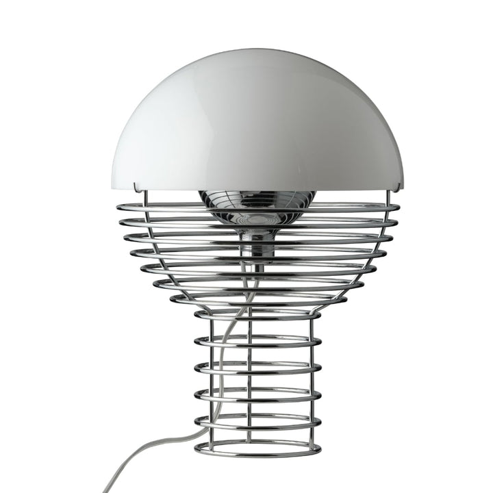Wire Bordlampe Krom/Hvid Ø30 Verpan