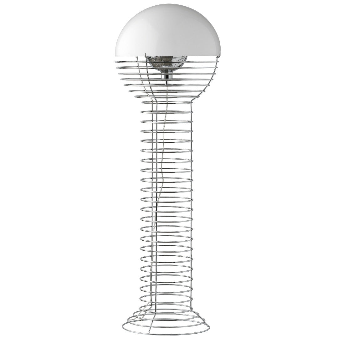 Produktbillede af Wire Gulvlampe Hvid Verpan i premium kvalitet