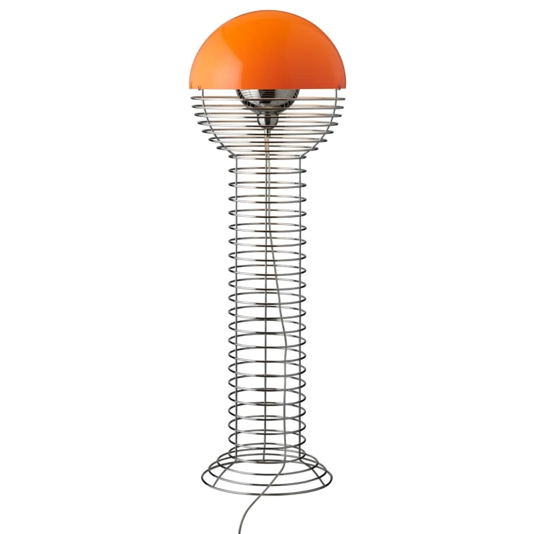 Wire Gulvlampe Krom/Orange Verpan