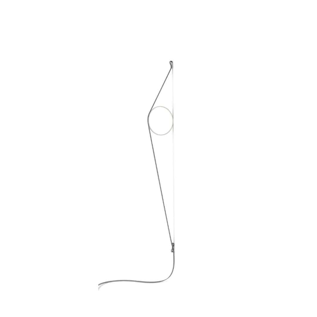 Produktbillede af Wirering Grå Væglampe Hvid Cirkel 2700K Flos i premium kvalitet