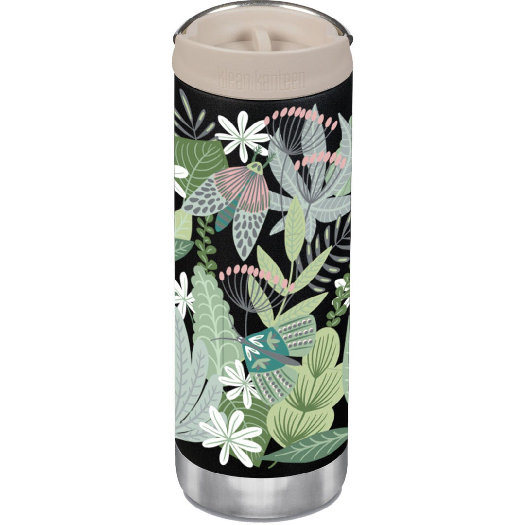 Klean kanteen Klean kanteen TKWide isoleret flaske 473 ml, butterflies & daisies – vinkelbillede (Termokopper)