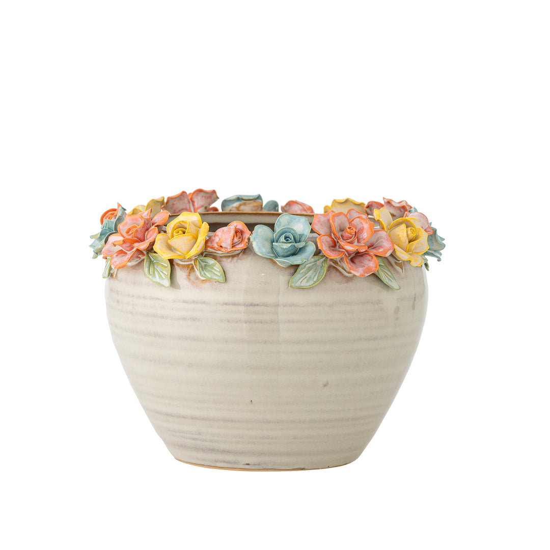 CREATIVE COLLECTION Eanna urtepotteskjuler rosa stentøj D19,5xH14