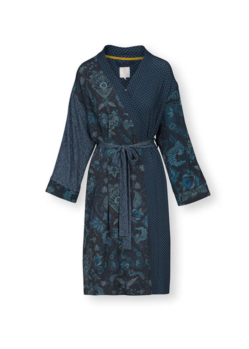 Produktbillede af XXL Naomi Kimono Colour Block Dark Blue på tilbud i høj kvalitet