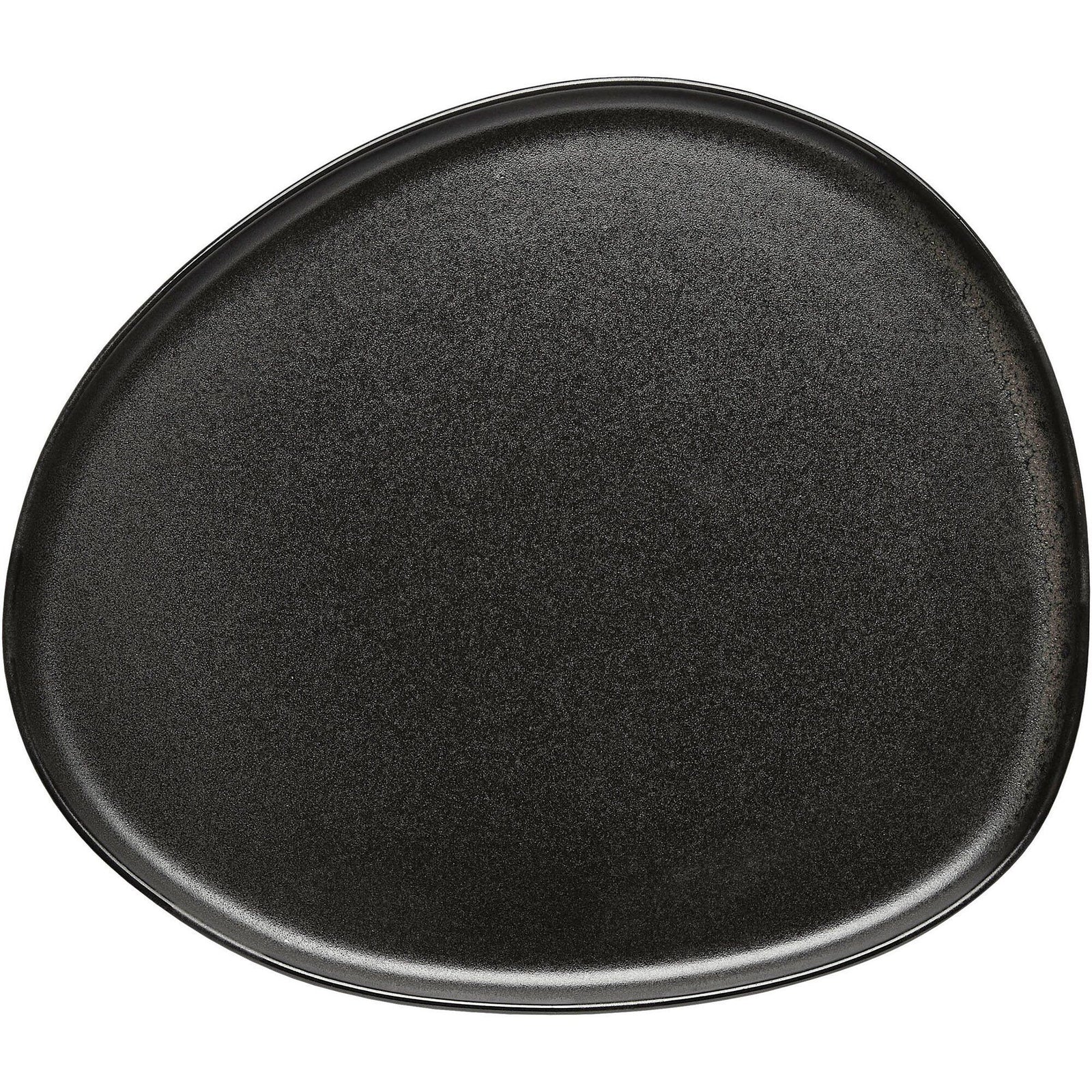 Aida Aida RAW Organic middagstallerken 29x25 cm, titanium black – billede i brug (Madtallerken)