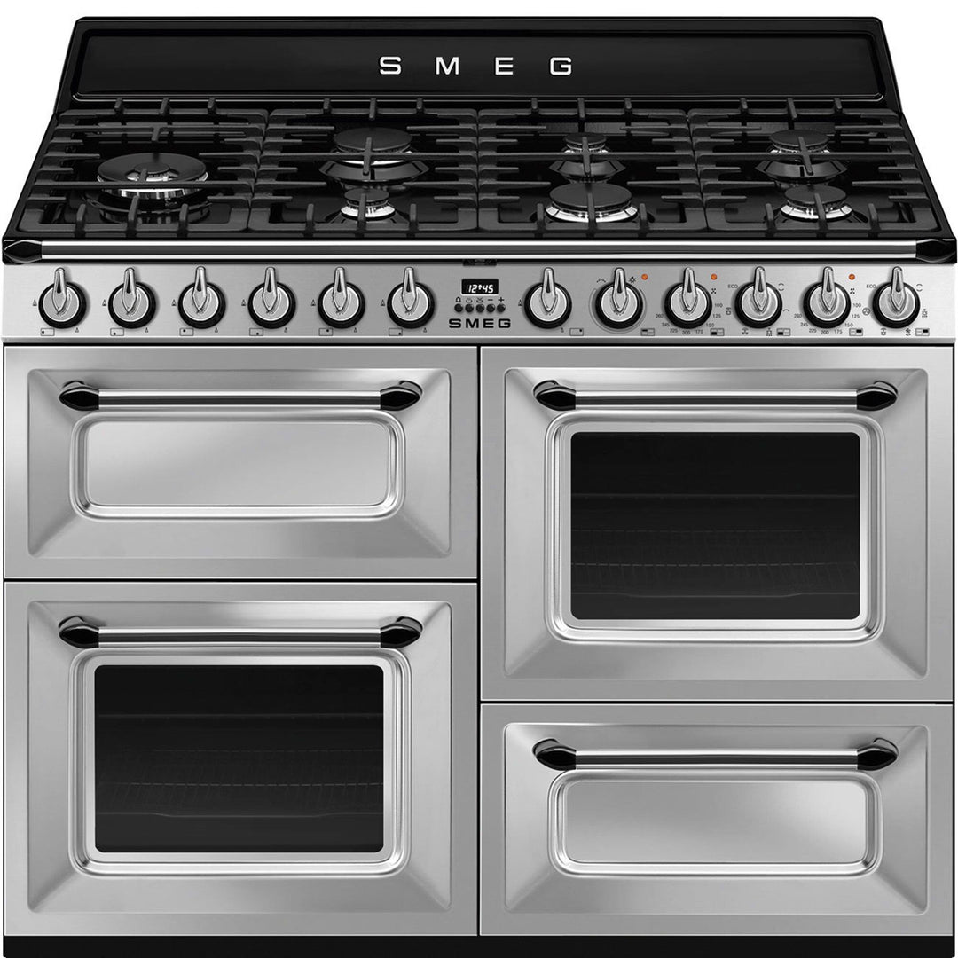 Smeg Smeg TR4110X-1 Victoria gaskomfur med 3 ovne 110 cm, rustfrit stål – produktvisning (Gasblus)