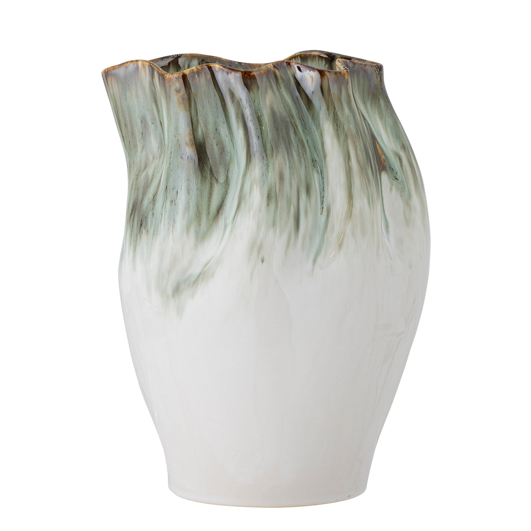 Produktbillede af BLOOMINGVILLE Nisha vase grøn stentøj H:30 i premium kvalitet