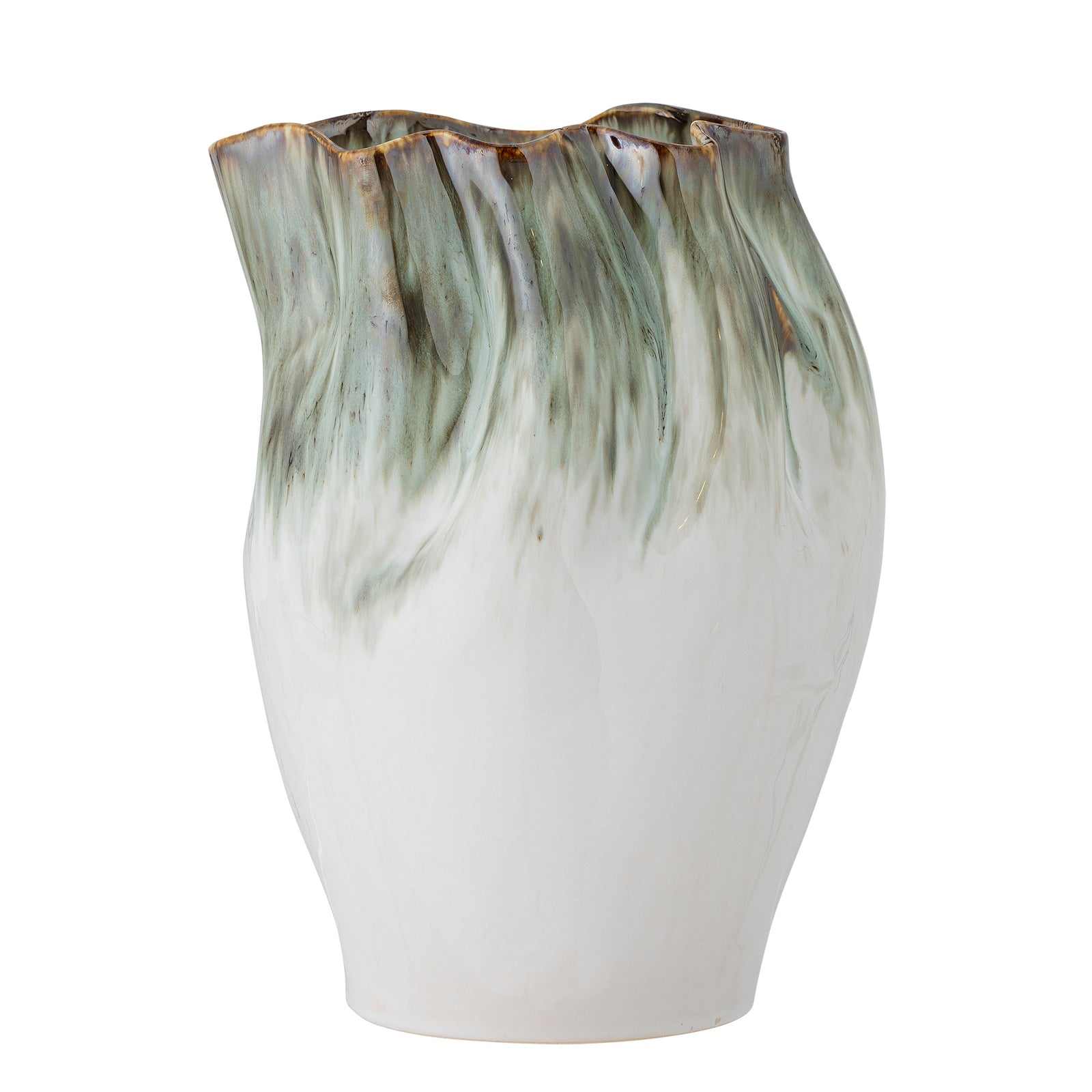 Produktbillede af BLOOMINGVILLE Nisha vase grøn stentøj H:30 i premium kvalitet