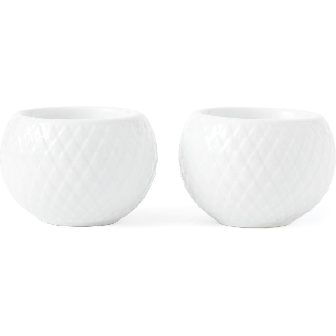 Lyngby porcelæn Lyngby porcelæn 2 stk. Rhombe fyrfadsstage – close-up (Lysestage)