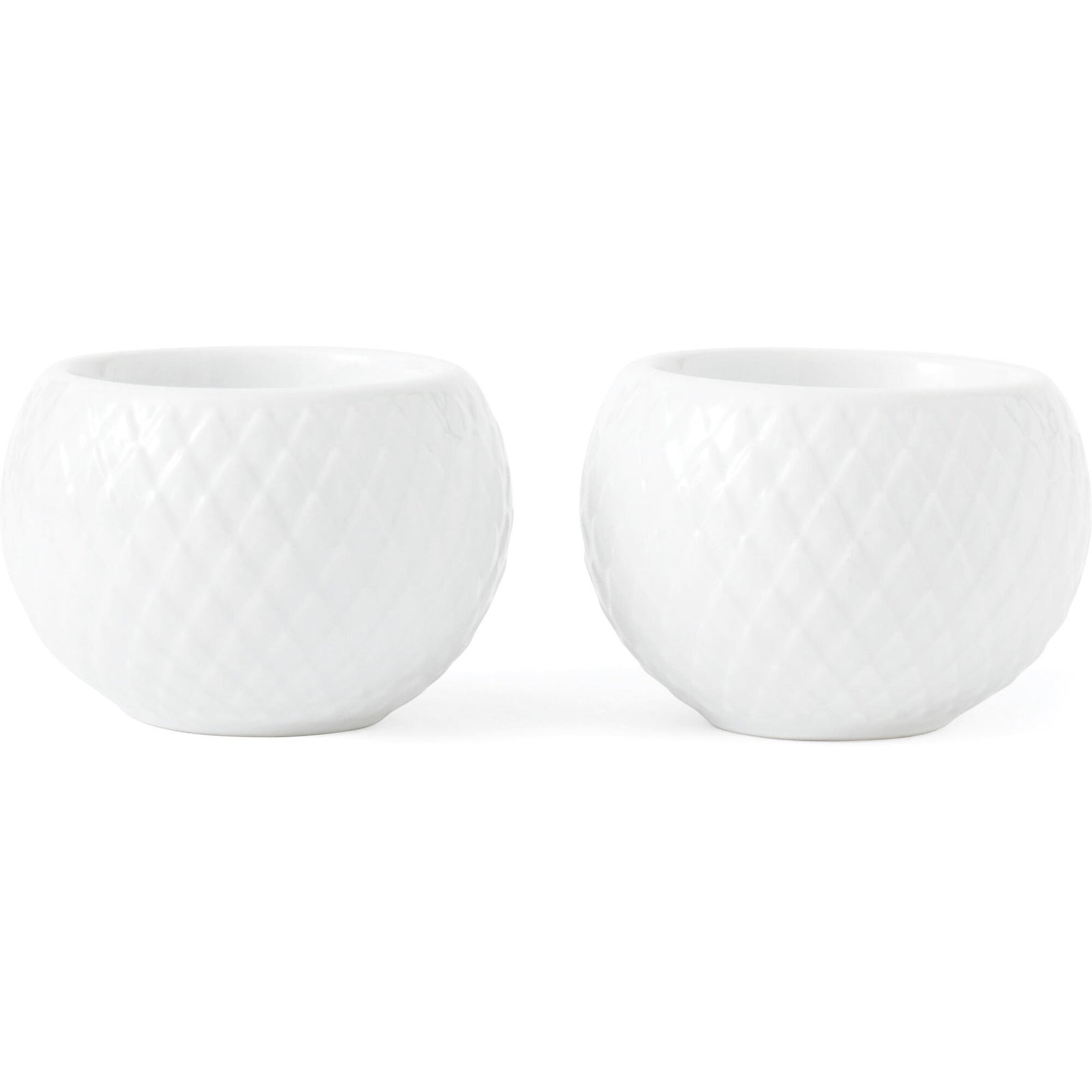 Lyngby porcelæn Lyngby porcelæn 2 stk. Rhombe fyrfadsstage – close-up (Lysestage)