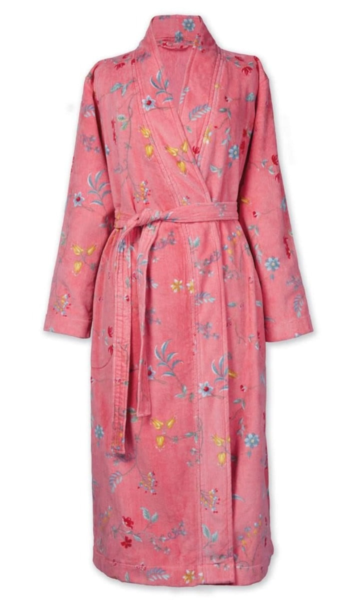 Produktbillede af Pip Studio Badekåbe Les Fleurs Pink XL på tilbud i høj kvalitet