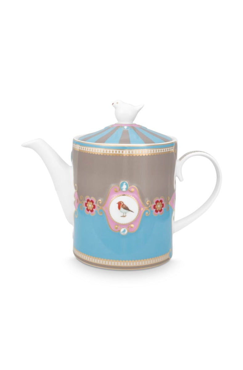 Produktbillede af Teapot Love Birds Medallion Blue-Khaki 1.3ltr på tilbud i høj kvalitet