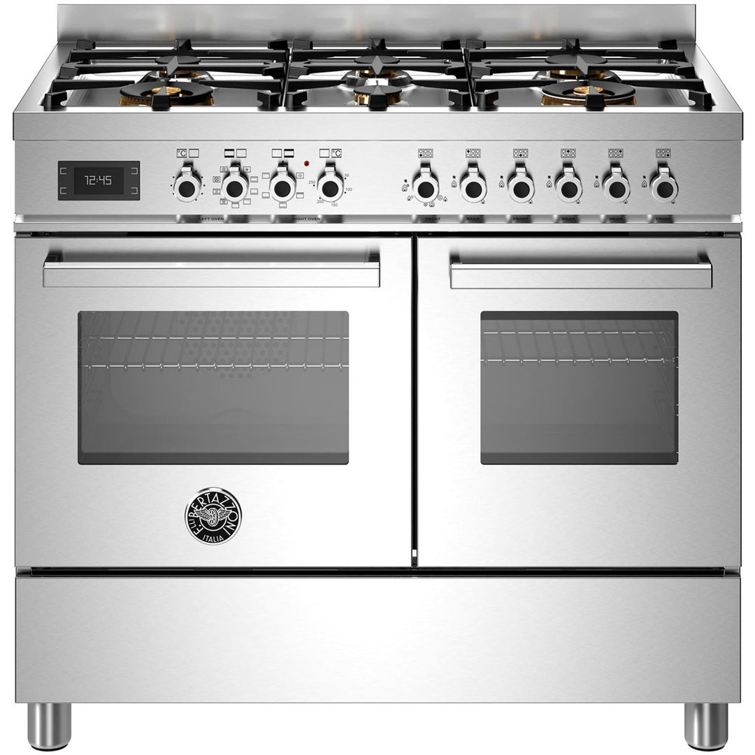 Bertazzoni Bertazzoni PRO106L2EXT Professionel gaskogeplade med dobbeltovn, 100 cm ❤ billede i brug (Gasblus)