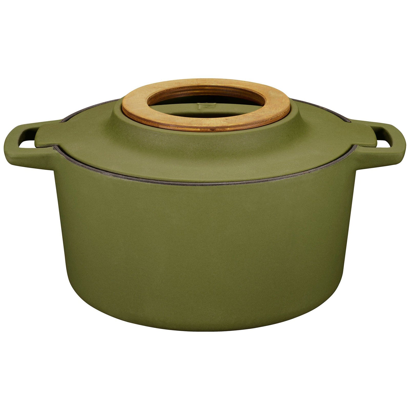 Fiskars Fiskars Norden støbejernsgryde 4 liter, brændenælde – frontbillede (Støbejernsgryde)