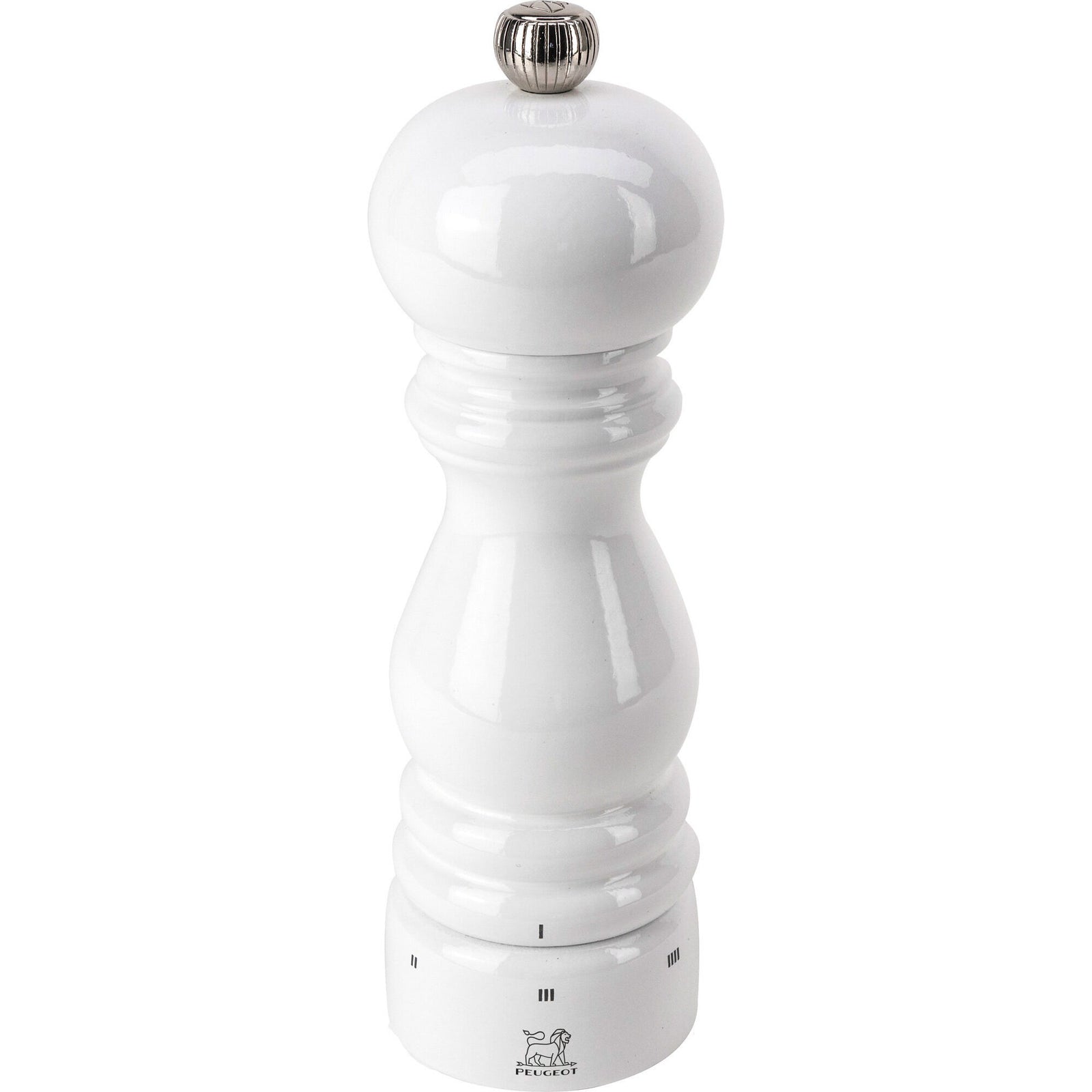 Peugeot Peugeot Paris uS peberkværn hvid lak, h: 18 cm ❤ detaljebillede i kategorien Peberkværn