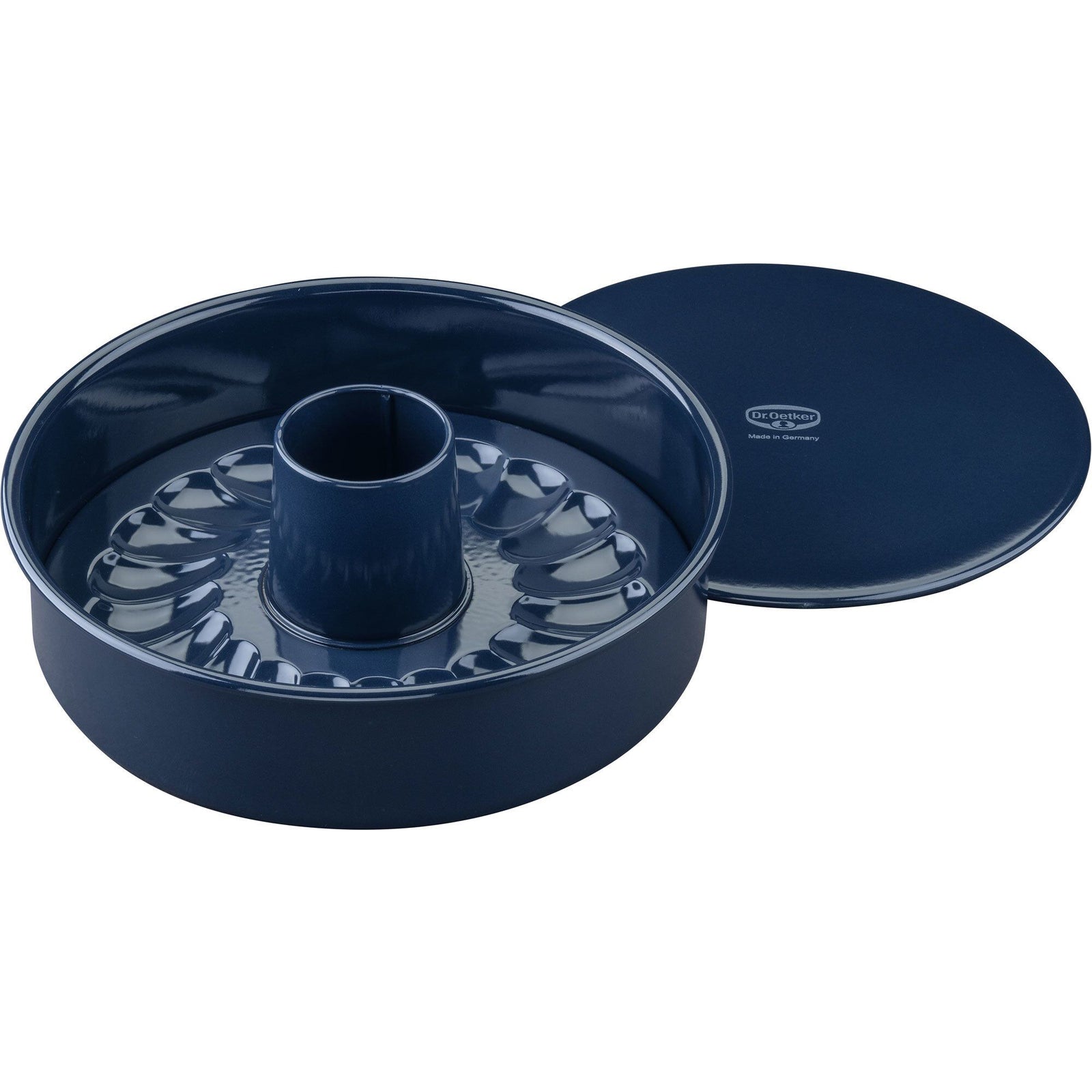 Dr oetker Dr oetker Bageform med aftagelig bund 28 cm 3 dele, mørkeblå – close-up (Bageform)
