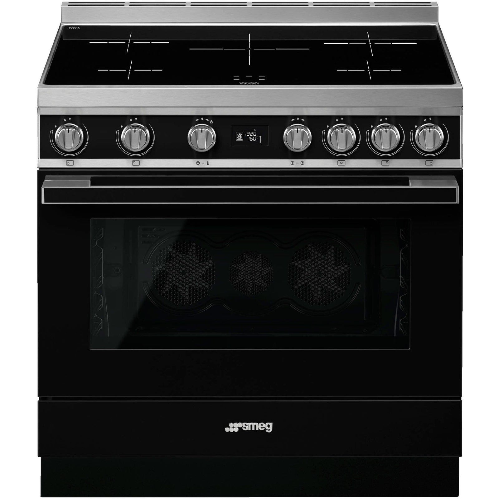 Smeg Smeg CPF9IPBL Portofino induktionskomfur, sort ❤ produktbillede (Induktionskomfur)