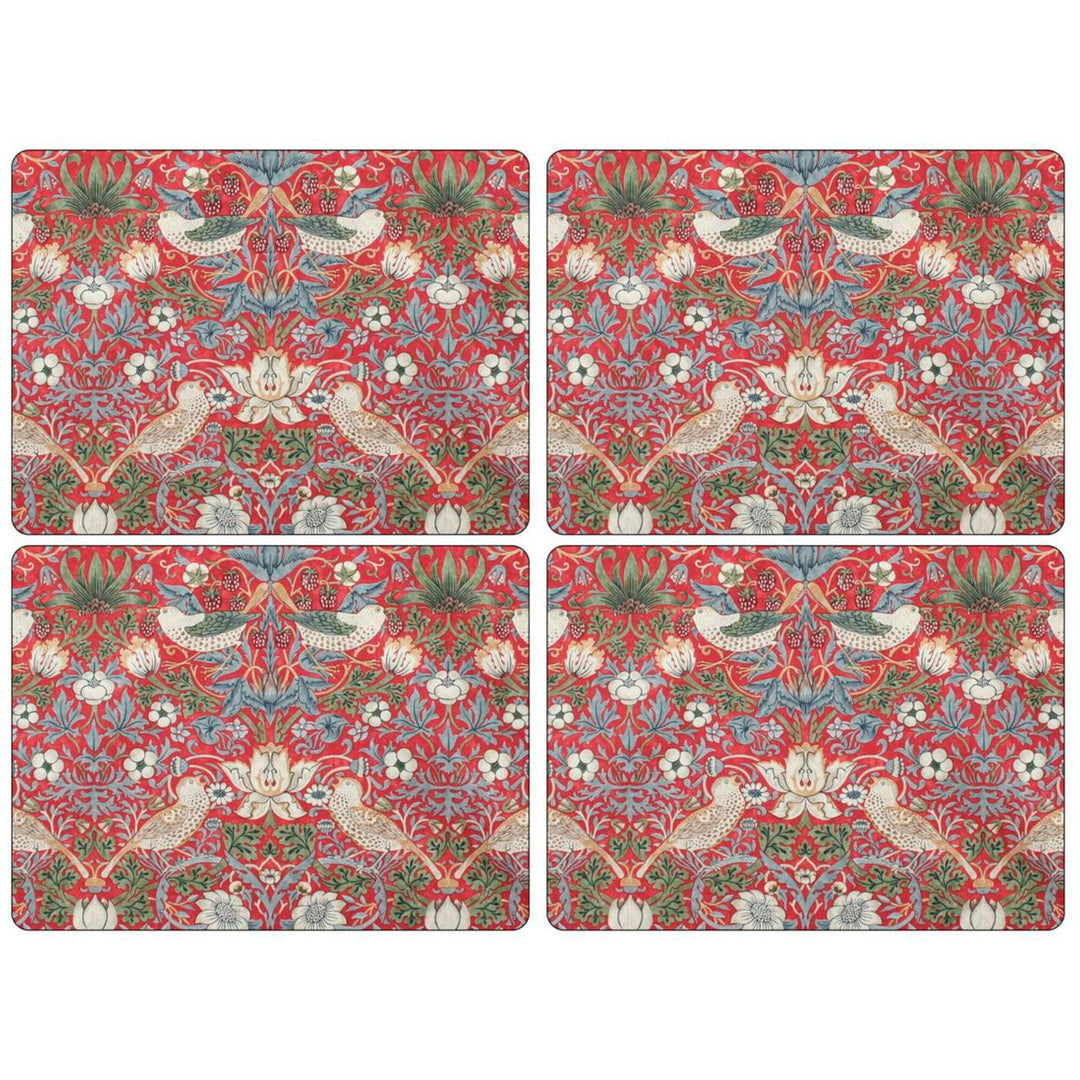 Spode Spode Dækkeservietter Strawberry Thief, rød – produktvisning (Bordskåner)