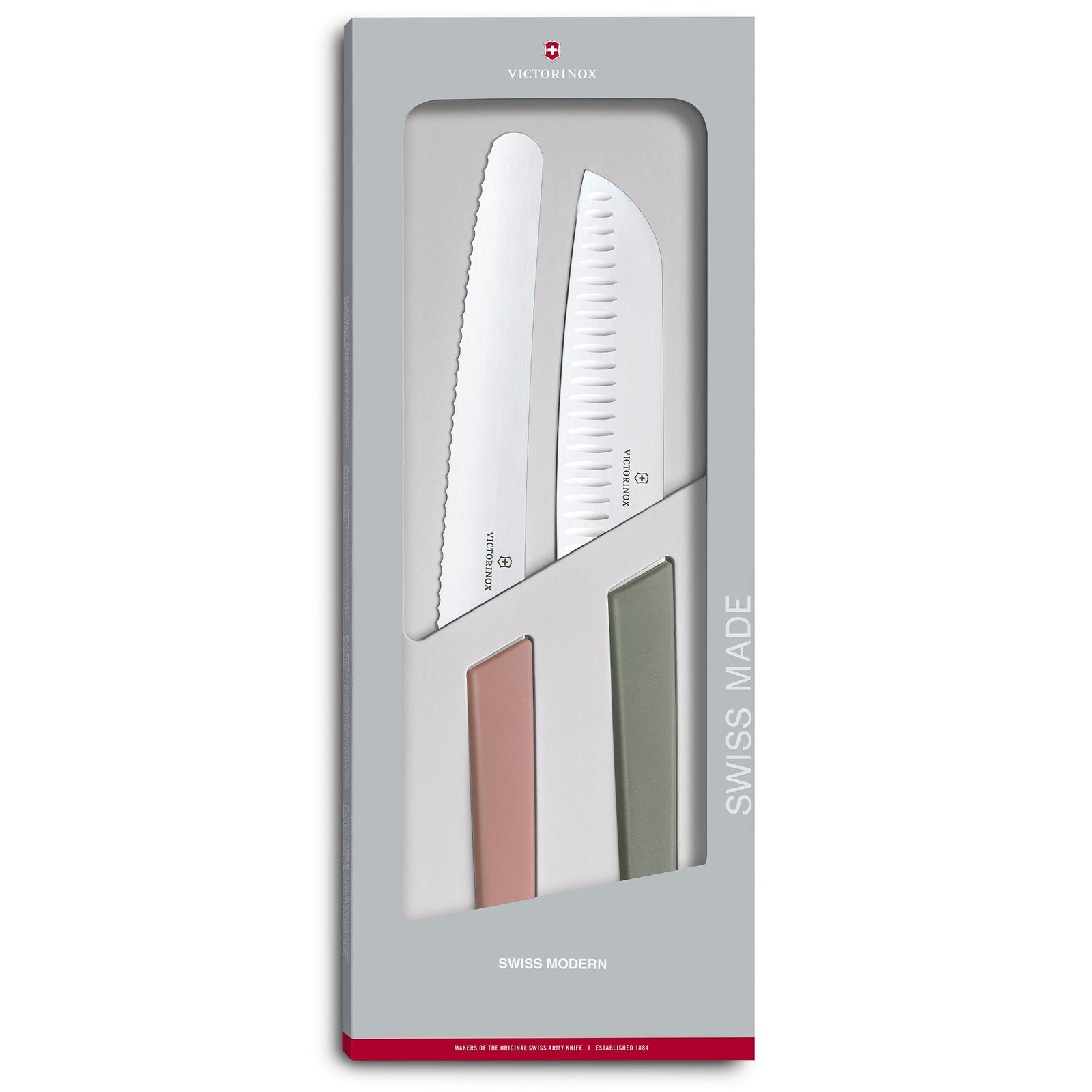 Victorinox Victorinox Swiss Modern santoku- og brødkniv ❤ billede i brug (Knivsæt)