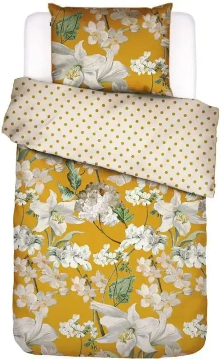 Produktbillede af Essenza Rosalee Gul-140 x 220 cm & 1 stk. pude 60 x 63 cm på tilbud i høj kvalitet