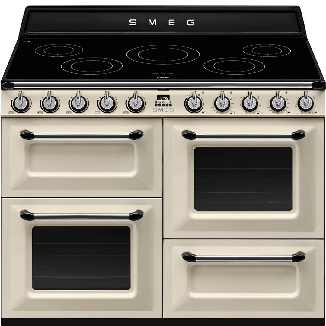 Smeg Smeg TR4110IP2 Victoria komfur med 3 ovne 110 cm, creme – close-up (Komfurer)