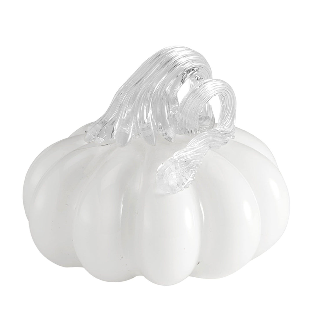 Cooee design Cooee design Græskar 8 cm, hvid – close-up (Glasfigur)