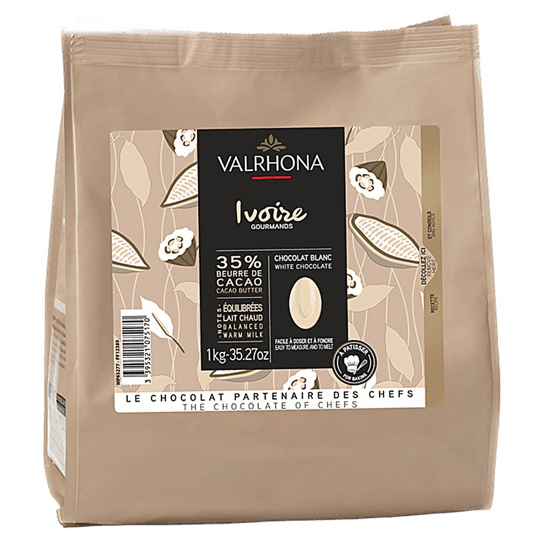 Valrhona Valrhona Ivoire 35%, 1 kg – produktbillede (Chokolade)