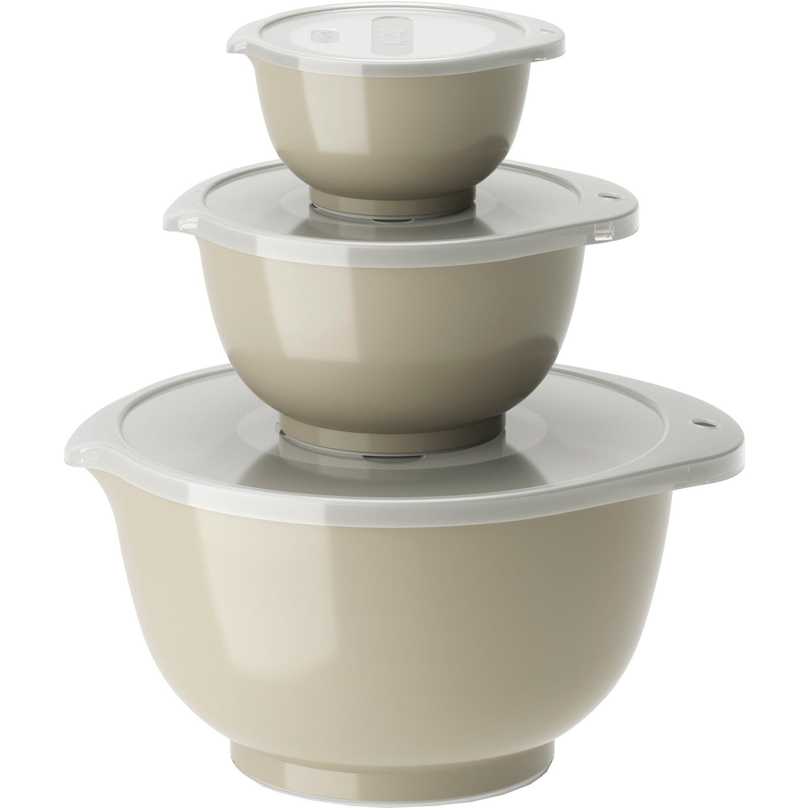 Rosti Rosti NEW Margrethe sæt med skåle 0,25 + 0,75 + 3 liter, humus ❤ produktfoto (Sæt med bagefade)