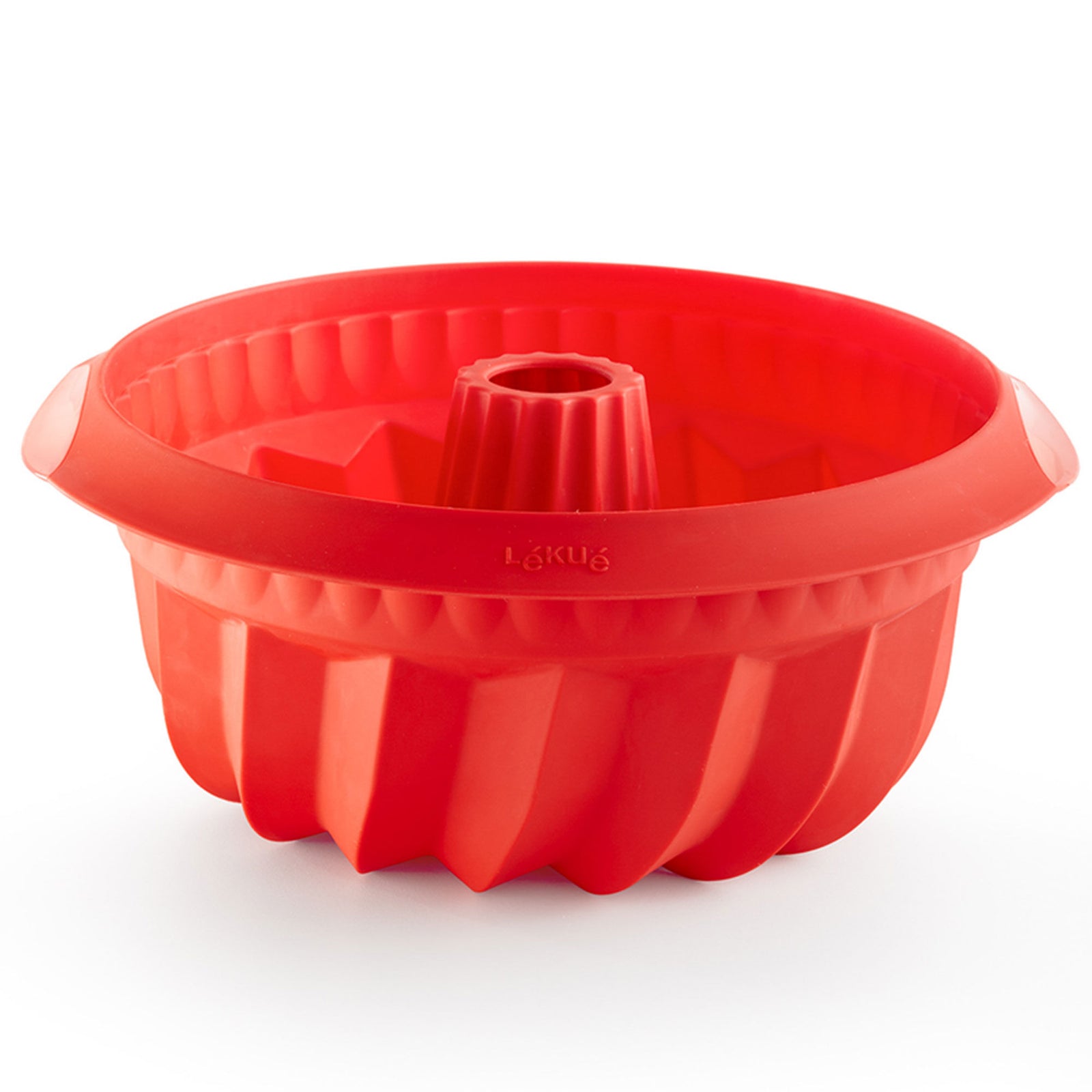 Lékué Lékué Savarinform i silikone Ø22 cm, dyb, rød – produktvisning (Kageforme)