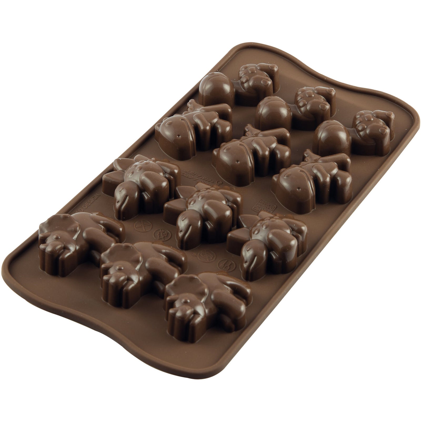 Silikomart Silikomart Easy Choc Pralineform silikone, Dino – produktbillede (Siliconeform)