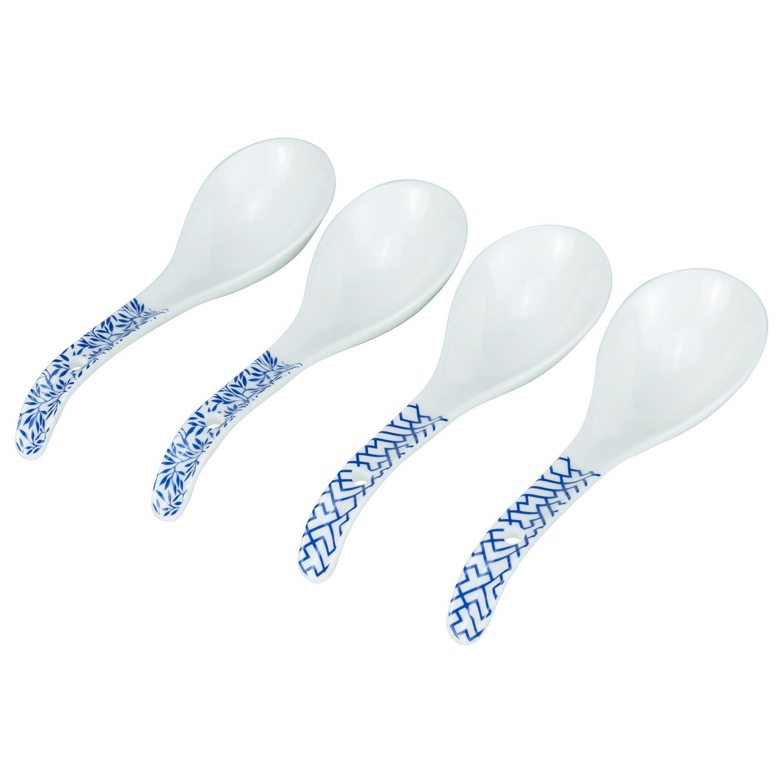 Mareld Mareld Akio stor suppeske 16 cm, blå/hvid, 4 stk. – produktvisning (Ske)