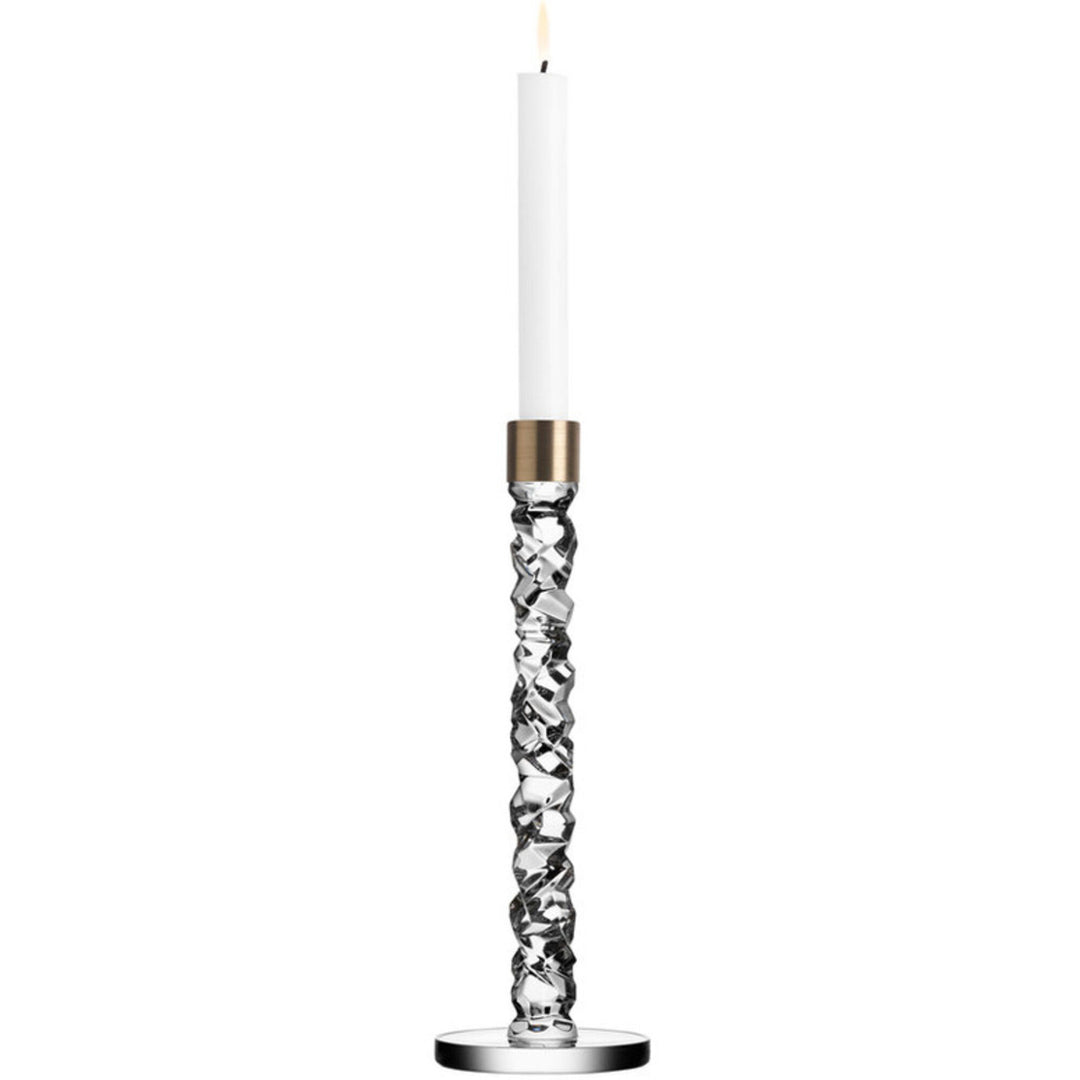 Orrefors Orrefors Carat lysestage messing, 29,7cm. ❤ detaljebillede i kategorien Lysestage