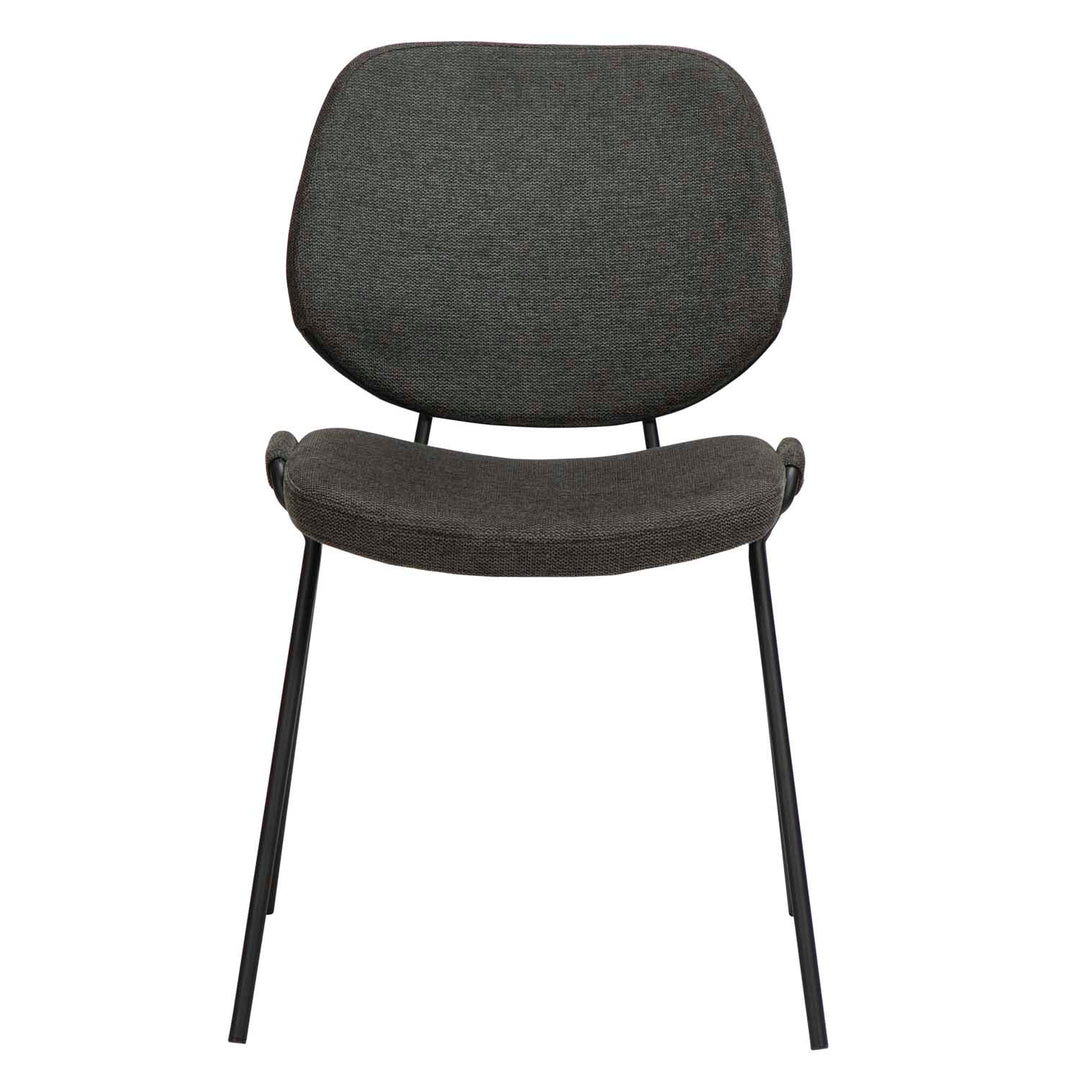 DAN-FORM Yeet spisebordsstol sort stof og sort stål