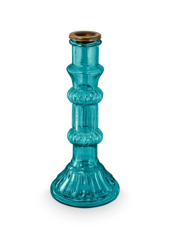 Produktbillede af Set/3 Candle Holders Glass Blue på tilbud i høj kvalitet