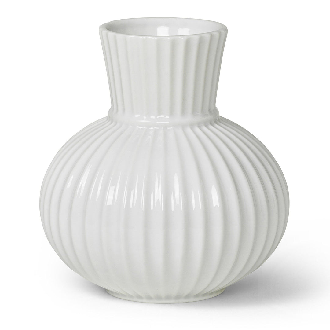 Lyngby porcelæn Lyngby porcelæn Tura vase, 14,5 cm, hvid – close-up (Vase)