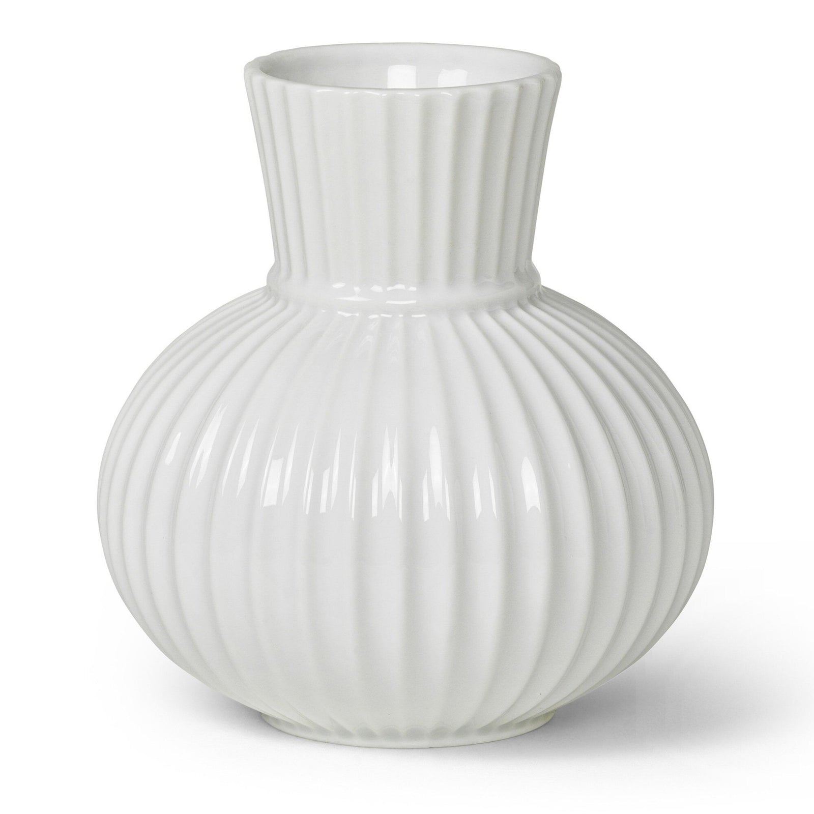 Lyngby porcelæn Lyngby porcelæn Tura vase, 14,5 cm, hvid – close-up (Vase)