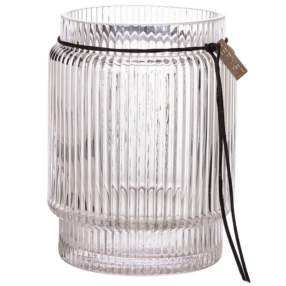 Ernst Ernst Glasvase med riflet struktur, 10,8 cm – detaljebillede (Vase)