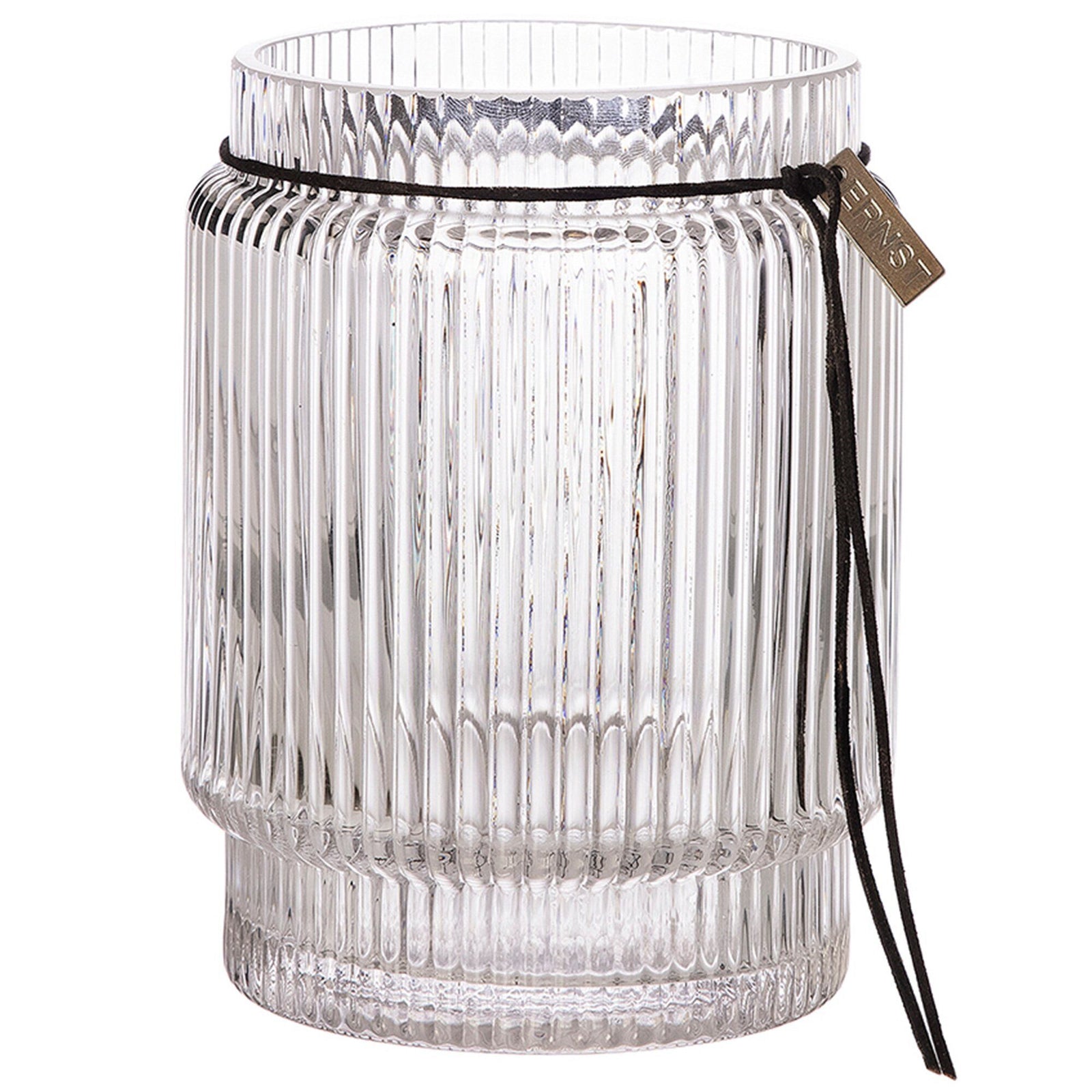 Ernst Ernst Glasvase med riflet struktur, 10,8 cm – detaljebillede (Vase)